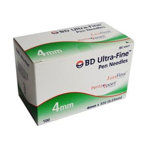 BD Ultra-Fine Pen Needle 32G 4mm (x12 per box)